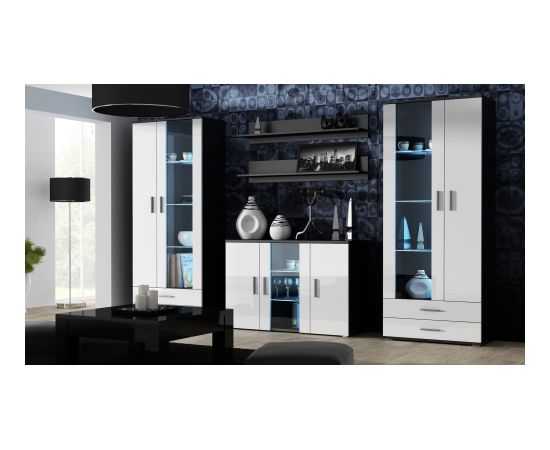 Cama Meble Cama sideboard 120 cm SOHO S7 black/white gloss