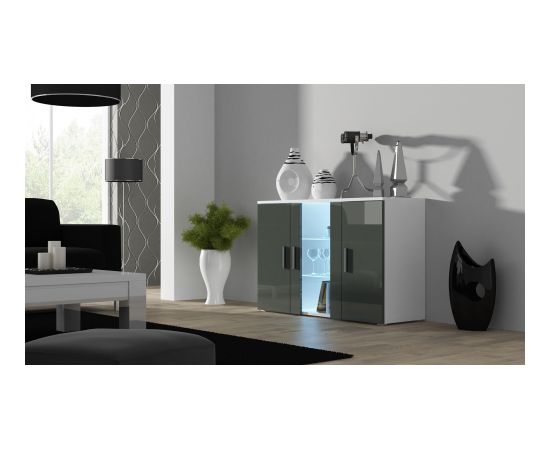 Cama Meble Cama sideboard 120 cm SOHO S7 white/grey gloss