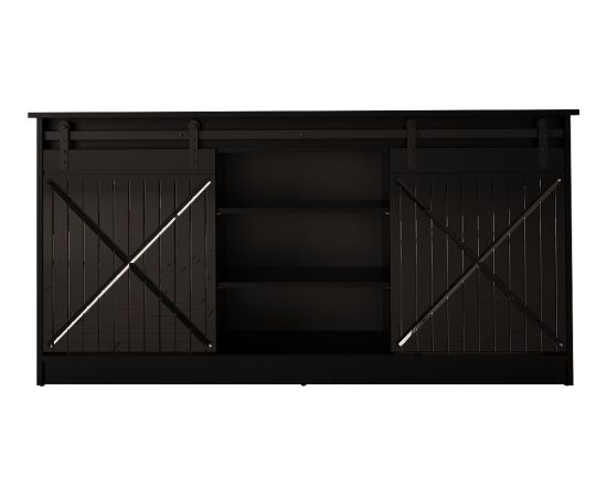 Cama Meble Chest of drawers 160x80x35 GRANERO black/black gloss