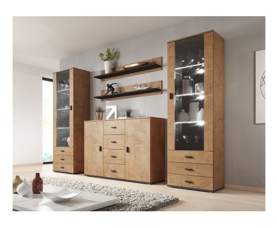 Cama Meble Cama living room sideboard UNI lefkas oak/black