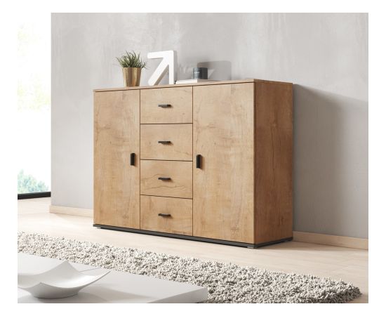 Cama Meble Cama living room sideboard UNI lefkas oak/black