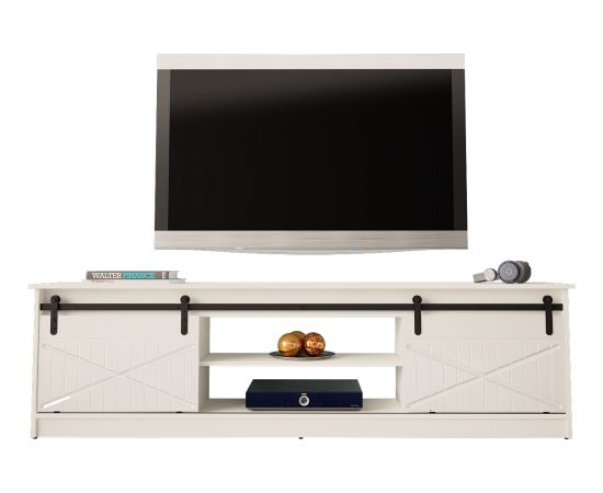 Cama Meble RTV GRANERO cabinet 200x56.7x35 white/gloss white