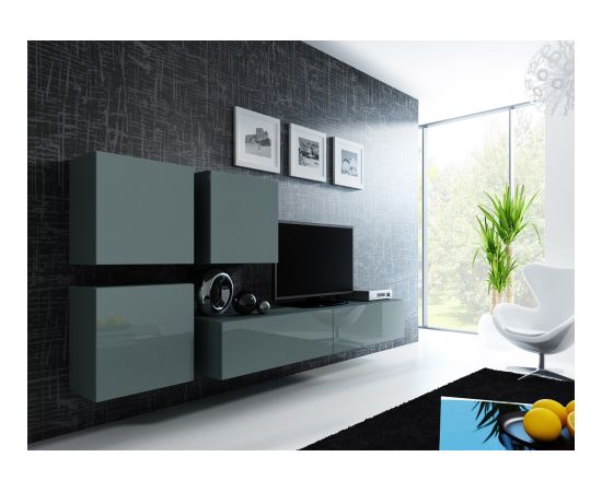 Cama Meble Cama Square cabinet VIGO 50/50/30 grey/grey gloss