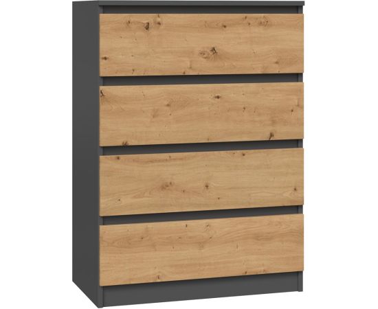 Top E Shop Topeshop M4 ANTRACYT/ARTISAN chest of drawers