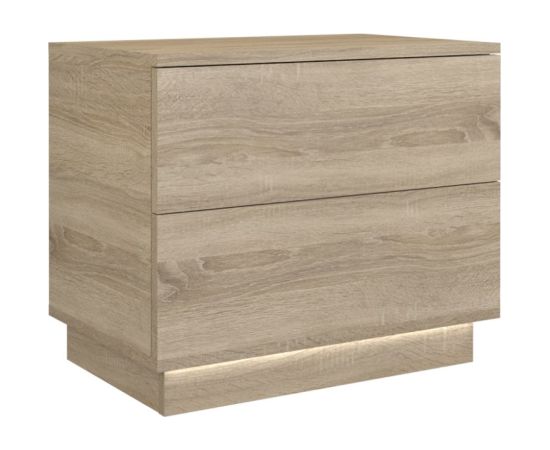 Top E Shop Topeshop S2 SONOMA nightstand/bedside table 2 drawer(s) Oak