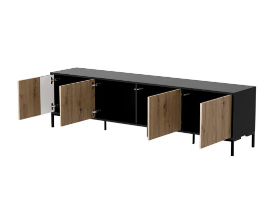 Cama Meble Cama MERCI RTV cabinet 200 x 40 x 54 cm black/oak artisan