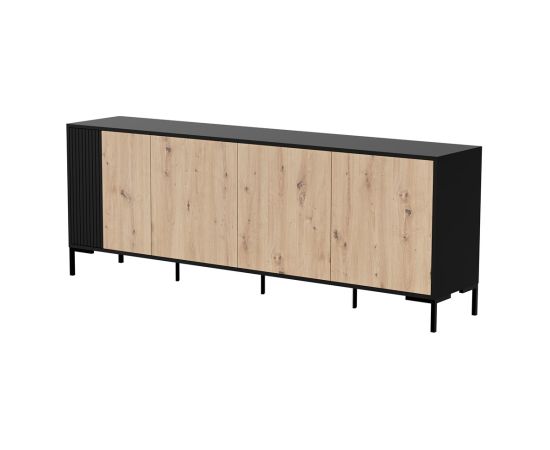 Cama Meble Cama MERCI chest of drawers 200 x 40 x 74 cm black/artisan oak