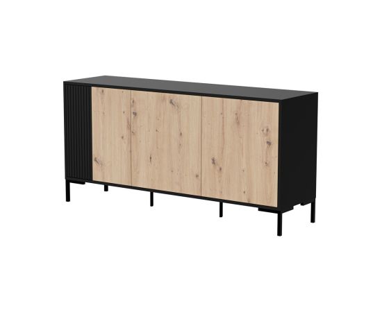 Cama Meble Cama MERCI chest of drawers 151 x 40 x 74 cm black/artisan oak