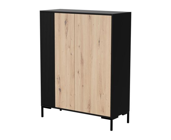 Cama Meble Cama MERCI chest of drawers 100 x 40 x 129 cm black/artisan oak