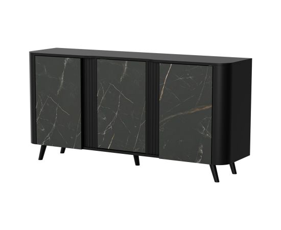 Cama Meble Cama VOLARE chest of drawers 151 x 39 x 75 cm black/san sebastian