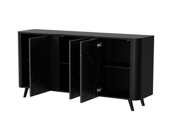 Cama Meble Cama VOLARE chest of drawers 151 x 39 x 75 cm black/san sebastian