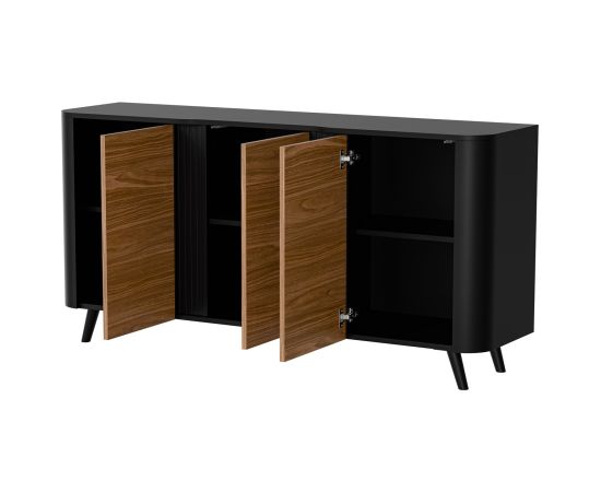 Cama Meble Cama VOLARE chest of drawers 151 x 39 x 75 cm black/walnut