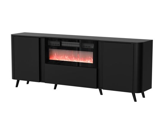 Cama Meble Cama Volare chest of drawers 200 x 39 x 75 cm black + fireplace