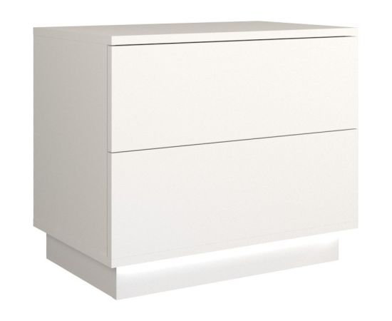 Top E Shop Topeshop S2 BIEL nightstand/bedside table 2 drawer(s) White