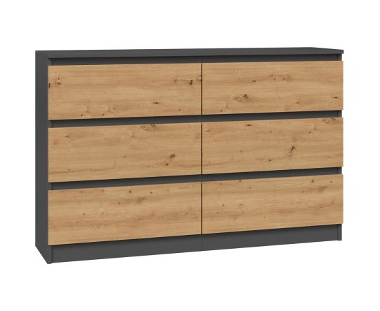 Top E Shop Topeshop M6 120 ANTRACYT/ART chest of drawers