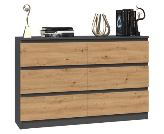 Top E Shop Topeshop M6 120 ANTRACYT/ART chest of drawers