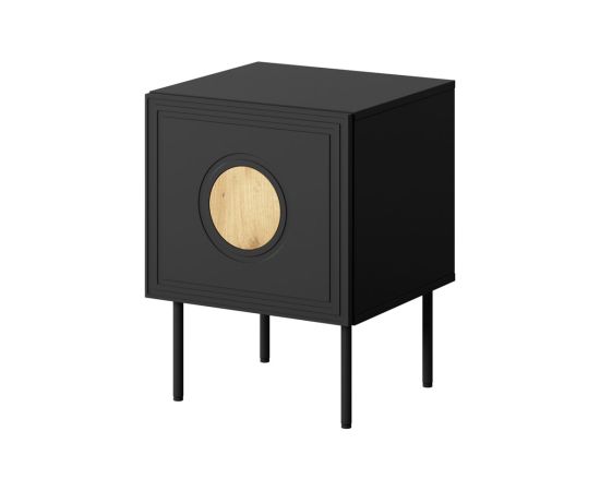 Cama Meble Bedside table 2 pcs. PALAZZO 44.5x40x59 black + oak craft