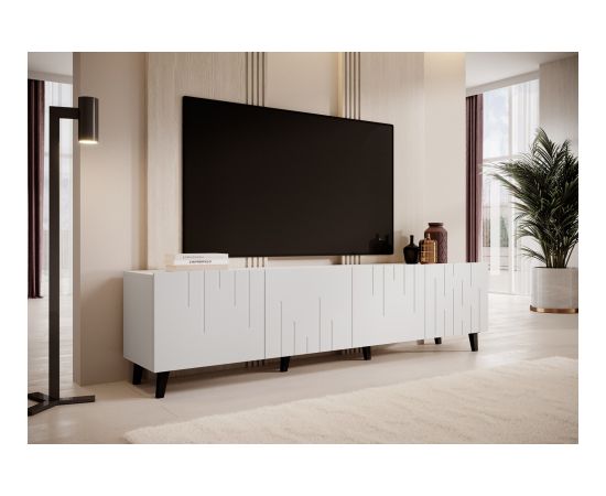 Cama Meble RTV cabinet BARI 200x42x52 white matt