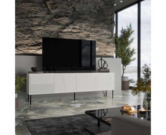 Cama Meble RTV cabinet ABI 4D 200x38x62 white matt