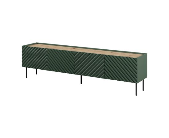 Cama Meble 4D RTV cabinet ONDA 200x40xH54.35 green (standing or wall mounted)