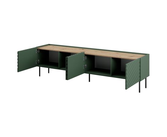 Cama Meble 4D RTV cabinet ONDA 200x40xH54.35 green (standing or wall mounted)