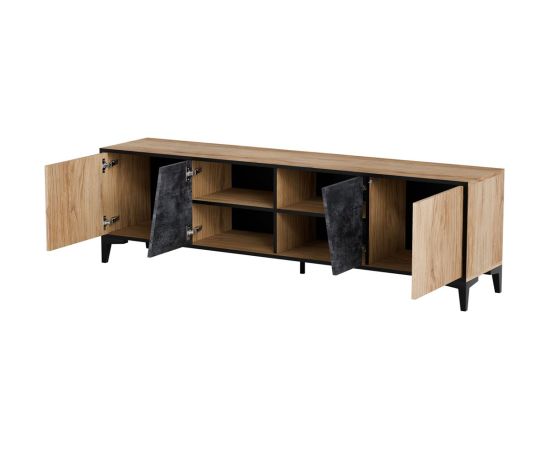 Cama Meble Cama 4D RTV cabinet OVO 180x38xH53 oak/concrete