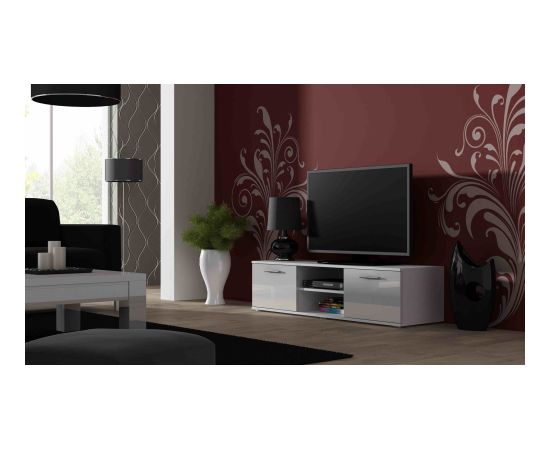 Cama Meble Cama TV stand SOHO 140 white/white gloss