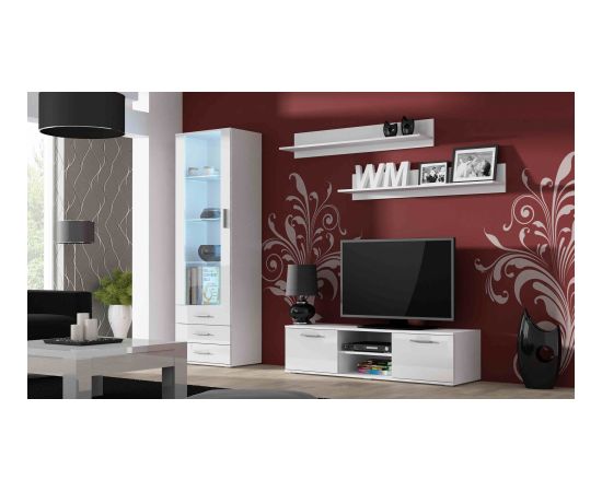 Cama Meble Cama TV stand SOHO 140 white/white gloss