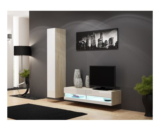 Cama Meble Cama TV stand VIGO NEW 30/140/40 sonoma/white gloss