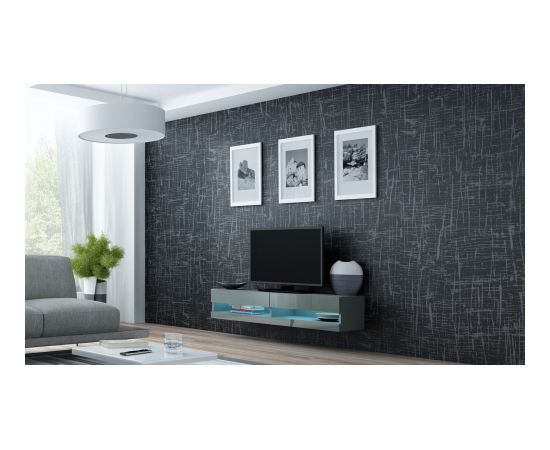 Cama Meble Cama TV stand VIGO NEW 30/140/40 grey/grey gloss