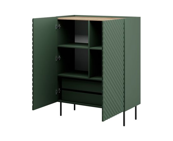 Cama Meble Bookcase 2D2SZ ONDA 98x45xH127 green)