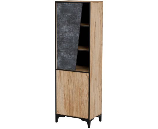 Cama Meble Cama 2D bookcase OVO 50x38xH182.5 oak/concrete