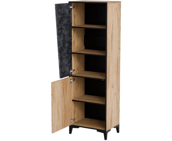 Cama Meble Cama 2D bookcase OVO 50x38xH182.5 oak/concrete