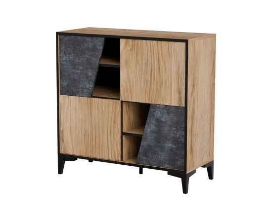 Cama Meble Cama 4D bookcase OVO 90x38xH90 oak/concrete