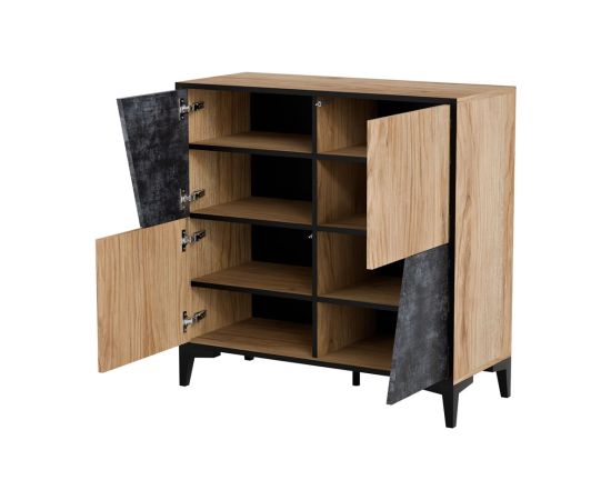 Cama Meble Cama 4D bookcase OVO 90x38xH90 oak/concrete