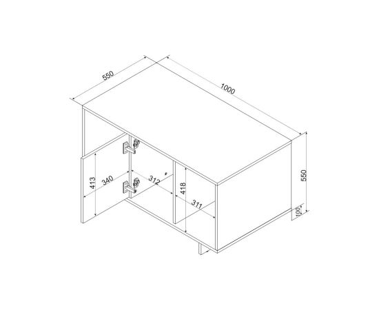 Cama Meble Cama Coffee table/lawn ALMA 100x55xh55 cashmere