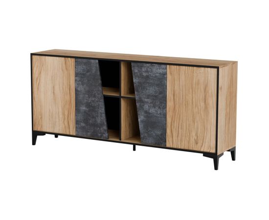 Cama Meble Cama 4D chest of drawers OVO 180x38xH83 oak/concrete