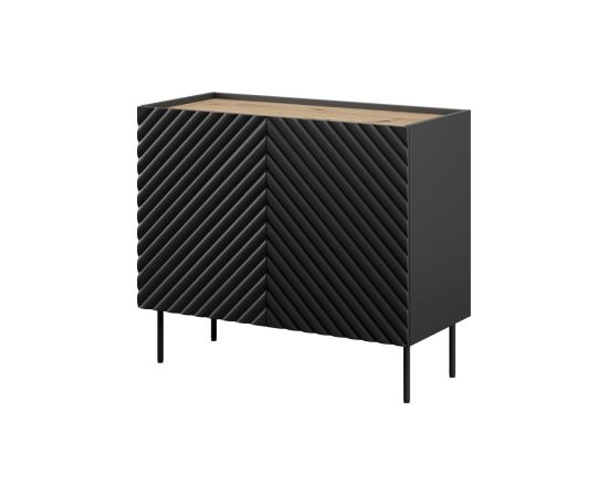 Cama Meble 2D ONDA chest of drawers 98x45x85 black