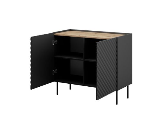 Cama Meble 2D ONDA chest of drawers 98x45x85 black