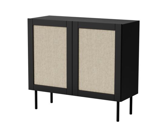 Cama Meble JUTA 2D chest of drawers 100x39.5x90 black + linol calabria