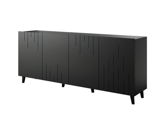 Cama Meble BARI chest of drawers 200x42x82 black matt