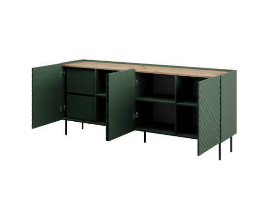 Cama Meble 4D2SZ ONDA chest of drawers 200x45xH85 green