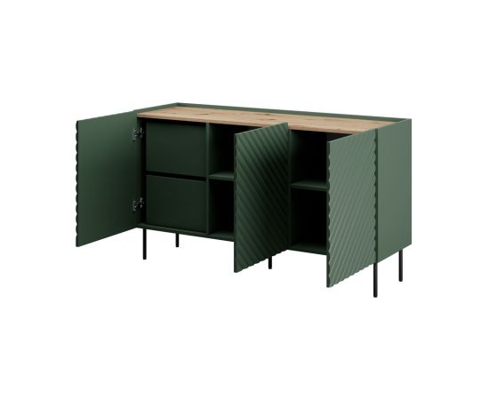 Cama Meble 3D2SZ ONDA chest of drawers 150x45xH85 green