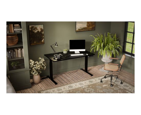 Cama Meble Desk with electric height adjustment MOON LONG 150x80x72-120 black