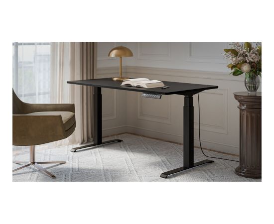 Cama Meble Desk with electric height adjustment MOON LONG 150x80x72-120 black