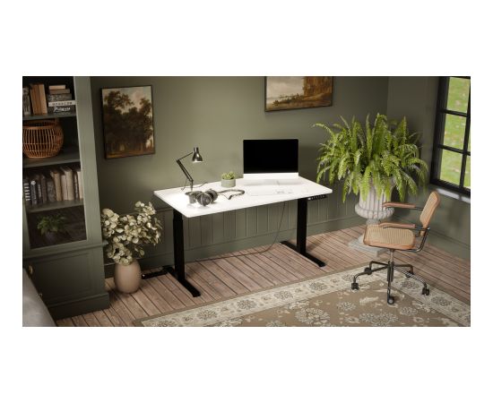 Cama Meble Desk with electric height adjustment MOON LONG 150x80x72-120 black/white