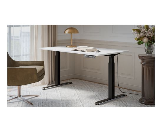 Cama Meble Desk with electric height adjustment MOON LONG 150x80x72-120 black/white