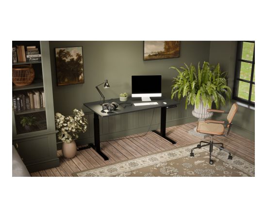 Cama Meble Desk with electric height adjustment MOON LONG 150x80x72-120 black/anthracite