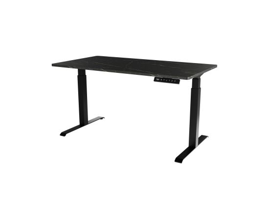 Cama Meble Desk with electric height adjustment MOON LONG 150x80x72-120 black/san sebastian