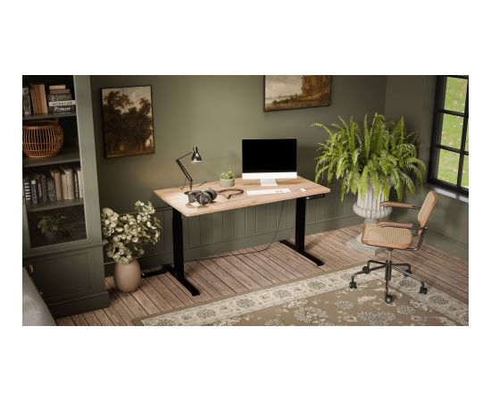 Cama Meble Desk with electric height adjustment MOON LONG 150x80x72-120 black/wotan